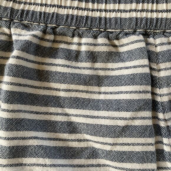 Madewell Oahu Coverup Shorts Stripe White Blue Pompom Trim XS Beach Coastal Chic - Picture 4 of 12